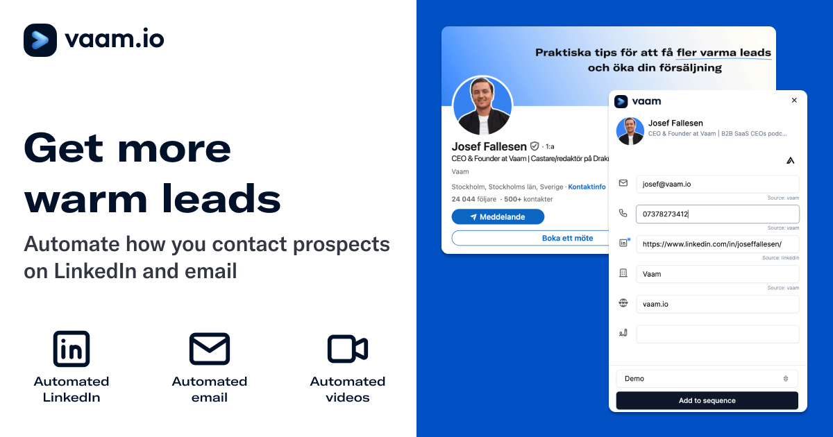 Vaam — Intelligent Outreach for B2B Sales Teams